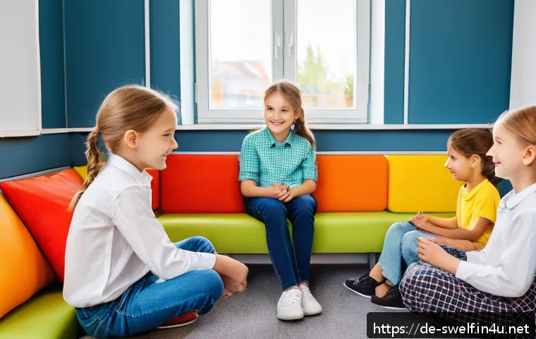 학교사회복지사와 아동 학대 예방 - A warm and inviting school social worker’s office scene in a German elementary school, featuring a d...