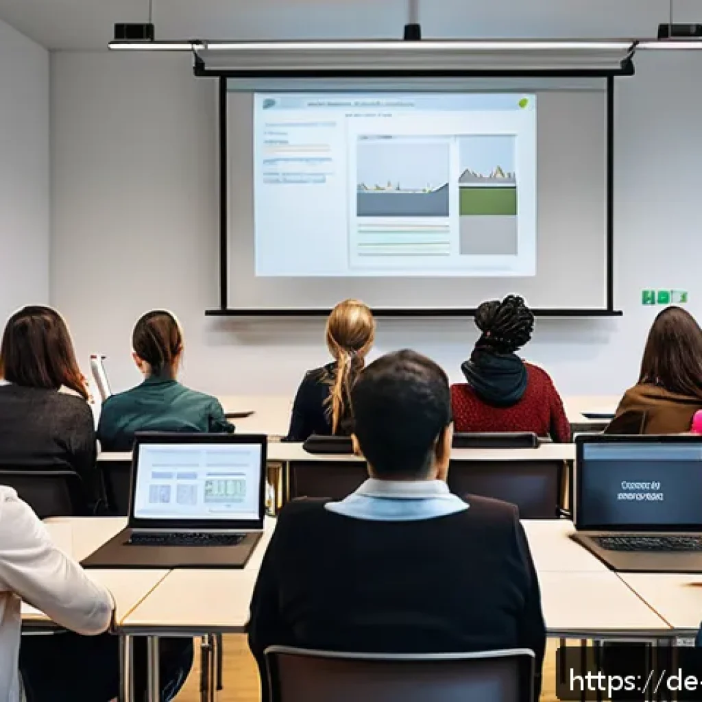 학교사회복지사 전문 연수 과정 리뷰 - A diverse group of school social workers and educators in a modern classroom setting in Germany, eng...